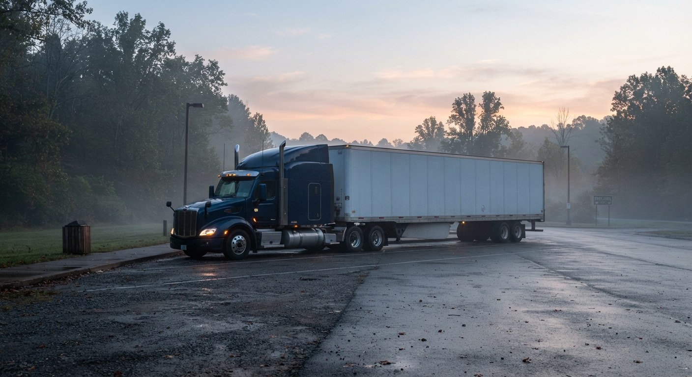 HUSH LOGISTICS LLC tractor and dry van out on the open road